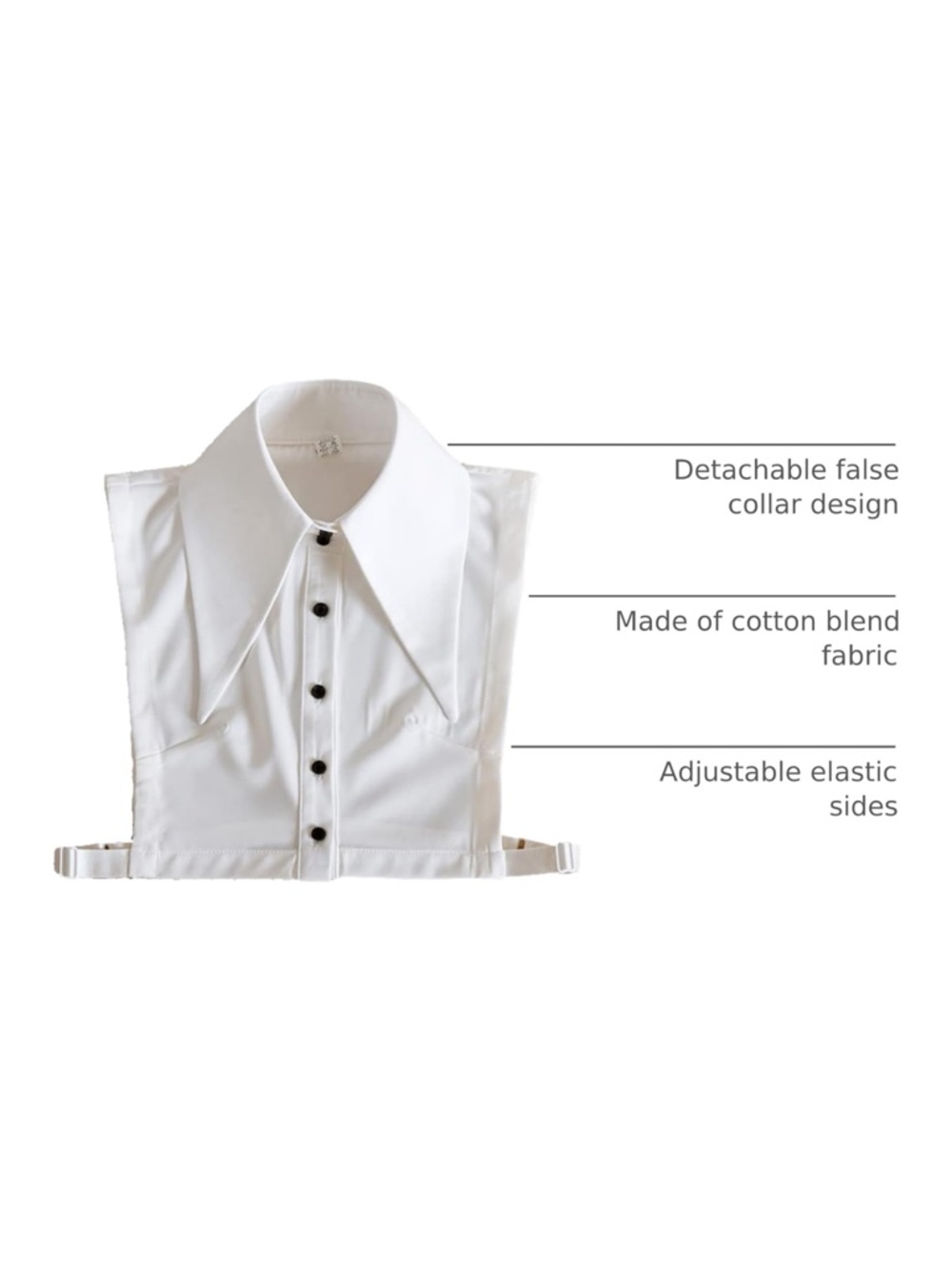 🌷White Dickey collar half-shirt detachable false collar blouse women - Picture 4 of 10